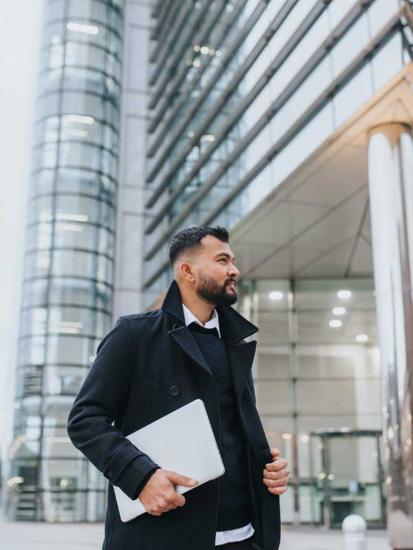 Man walking in city